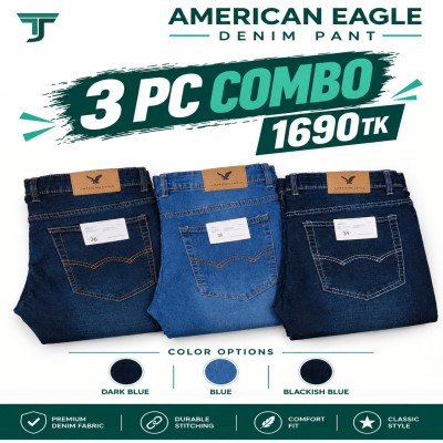 American Eagle – 3 Piece Combo – Light Blue, Deep Blue & Blackish Blue